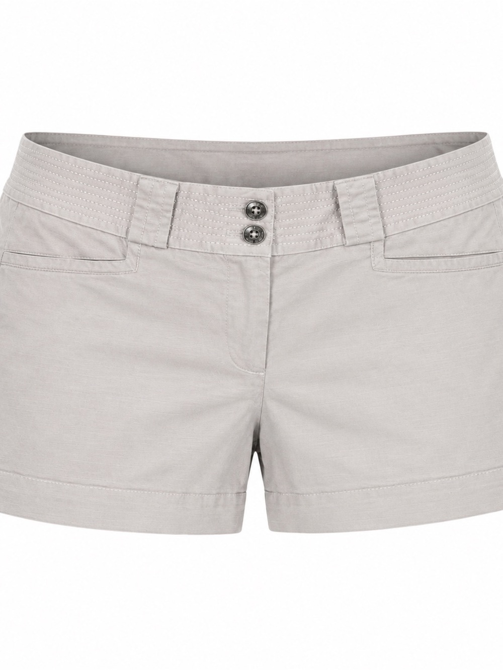 White House Black Market Womens Gray Cotton Blend Shorts Size 8 With Pockets
